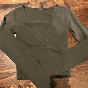 Brandy Melville/John Galt Brown Long Sleeve Top
